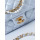 Chanel MINI FLAP BAG AS4385 Lambskin & Gold-Tone Metal Blue High