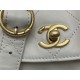 Chanel Hobo handbag AS4743 Shiny calfskin & gold-tone metal White High