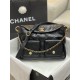 Chanel Large Hobo handbag As4668 Shiny calfskin & gold-tone metal Black High