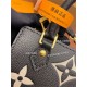 Louis Vuitton PETIT SAC PLAT Monogram Empreinte embossed supple grained cowhide leather Black M57937 Top