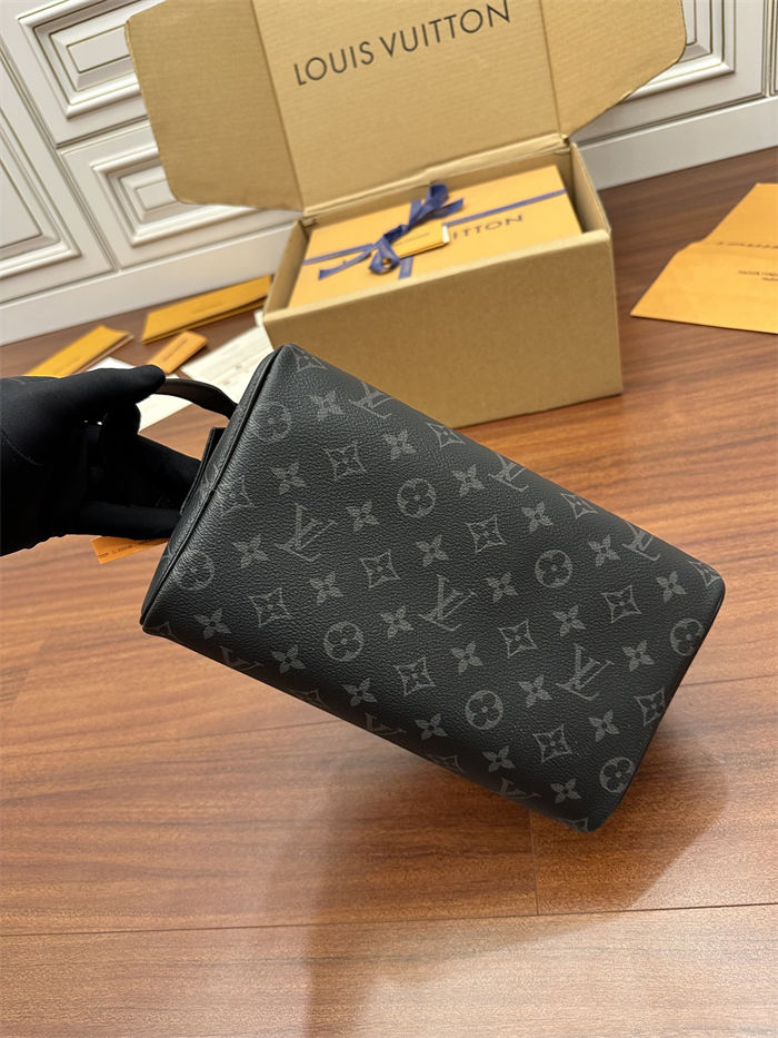 Louis Vuitton DOPP KIT TOILET POUCH Monogram Eclipse coated canvas M46354 Top