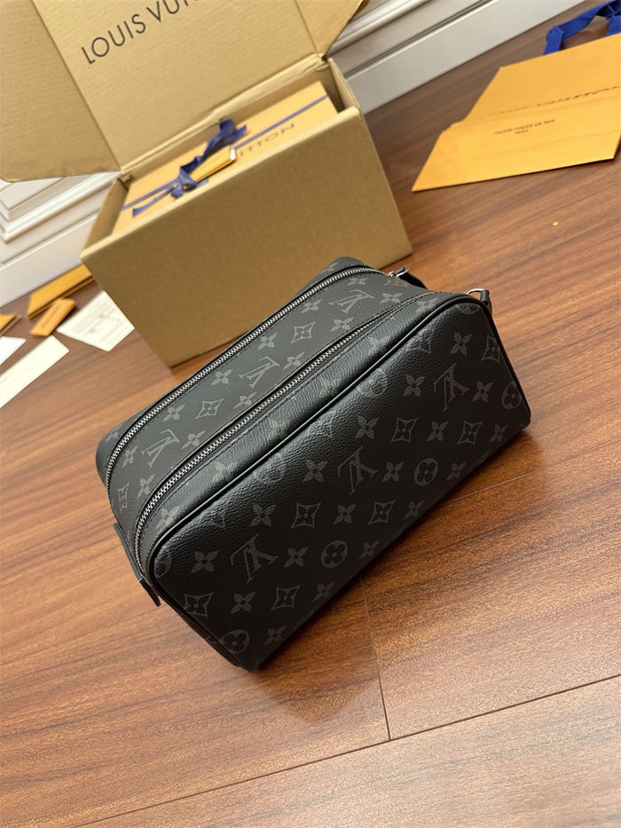 Louis Vuitton DOPP KIT TOILET POUCH Monogram Eclipse coated canvas M46354 Top