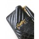 COLLEGE MINI CHAIN BAG IN SHINY CRACKLED LEATHER Black High