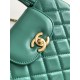 Chanel MINI SHOPPING BAG AS4416 Shiny Aged Calfskin & Gold-Tone Metal Green-Lt High