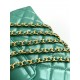 Chanel MINI SHOPPING BAG AS4416 Shiny Aged Calfskin & Gold-Tone Metal Green-Lt High