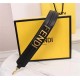 Fendi STRAP YOU Leather shoulder strap Black High