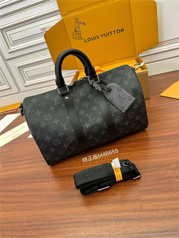 Louis Vuitton Keepall Bandoulière 35 Monogram Eclipse Reverse coated canvas M46655 Top