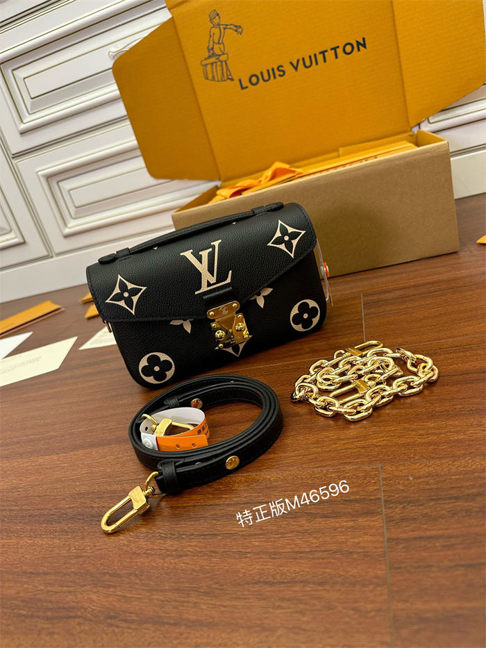 Louis Vuitton POCHETTE MÉTIS EAST WEST Monogram Empreinte embossed cowhide leather M46596 Top