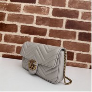 GG MARMONT MINI BAG With Card Case 751526 Grey High