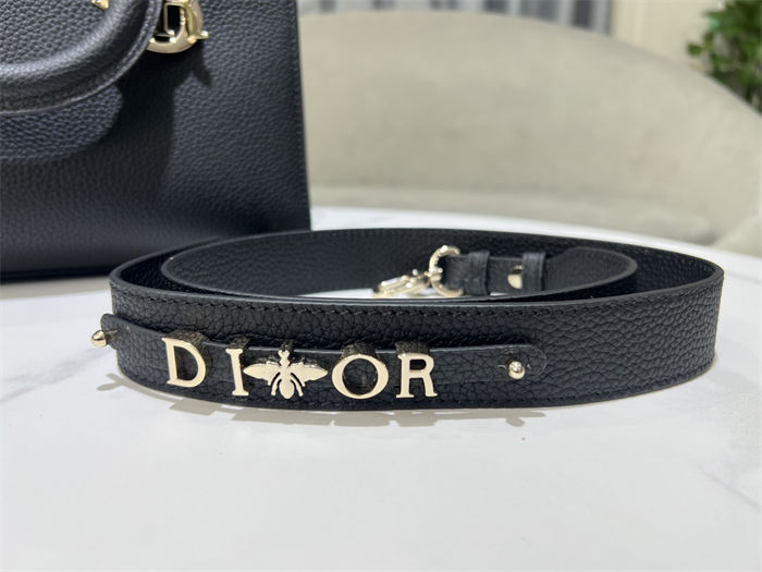 Lady D-Sire Medium My ABCDior Bag Bull Leather Black High