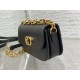 Small 30 Montaigne Avenue Bag Box Calfskin Black High