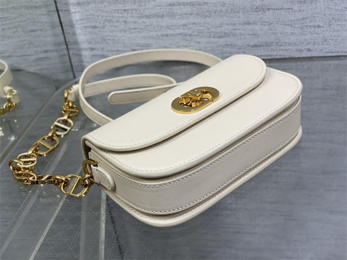 Small 30 Montaigne Avenue Bag Box Calfskin Ivory High