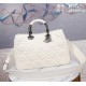 LADY 95.22 LARGE BAG Cannage Calfskin White High