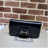 GUCCI HORSEBIT 1955 MINI BAG 752002 Leather Black High