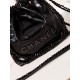 Chanel 22 MINI HANDBAG Shiny Calfskin Black & Black-Tone Metal AS3980 High