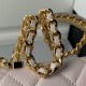 Chanel MINI FLAP BAG WITH TOP HANDLE AS4847 Lambskin, Resin & Gold-Tone Metal Pink A