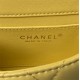 Chanel MINI FLAP BAG WITH TOP HANDLE AS4847 Lambskin, Resin & Gold-Tone Metal Yellow A