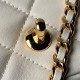 Chanel MINI FLAP BAG WITH TOP HANDLE AS4847 Lambskin, Resin & Gold-Tone Metal White A