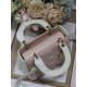 Two-Tone Small Lady Dior Bag Two-Tone Cannage Lambskin Latte and Powder Pink High