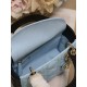 Two-Tone Mini Lady Dior Bag Two-Tone Cannage Lambskin Sky Blue and Black High