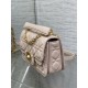 Small Dior Jolie Top Handle Bag Cannage Calfskin Pink High