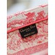 MEDIUM Dior BOOK TOTE Toile de Jouy Reverse Embroidery Pink High