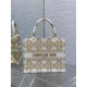 SMALL Dior BOOK TOTE Macrocannage Embroidery High