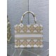 SMALL Dior BOOK TOTE Macrocannage Embroidery High