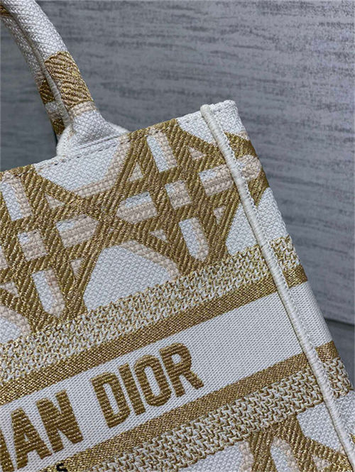 SMALL Dior BOOK TOTE Macrocannage Embroidery High