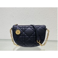 Diorstar Callisto Bag Macrocannage Lambskin Black High