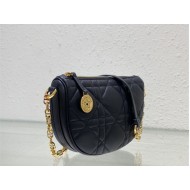 Diorstar Callisto Bag Macrocannage Lambskin Black High