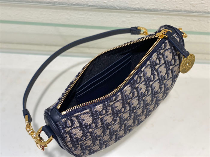 Diorstar Callisto Bag Dior Oblique Jacquard Blue High