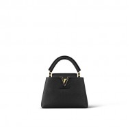 Louis Vuitton CAPUCINES MINI Taurillon Leather Black M56071 Top