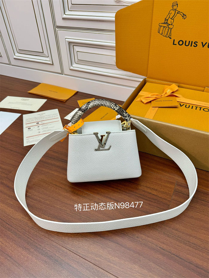 Louis Vuitton CAPUCINES MINI Taurillon Leather N98477 Top