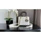 Two-Tone Small Lady Dior Bag Two-Tone Cannage Lambskin Latte and Black High