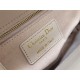 Two-Tone Mini Lady Dior Bag Two-Tone Cannage Lambskin Latte and Powder Pink High