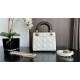 Two-Tone Mini Lady Dior Bag Two-Tone Cannage Lambskin Latte and Black High