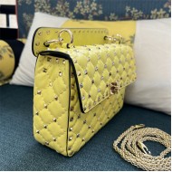 Valentino Spike Medium Bag Lambskin Yellow High