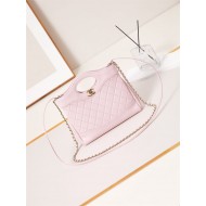 Chanel 31 SHOPPING BAG Mini AS4133 Shiny Lambskin & Gold-Tone Metal Pink A