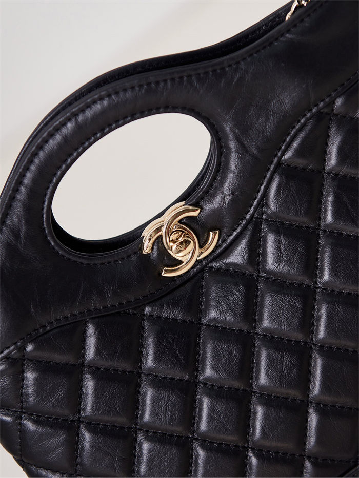 Chanel 31 SHOPPING BAG Mini AS4133 Calfskin & Gold-Tone Metal Black A