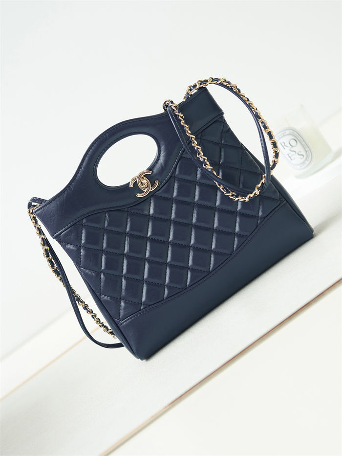 Chanel 31 SHOPPING BAG Mini AS4133 Calfskin & Gold-Tone Metal Navy Blue A