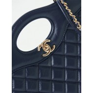 Chanel 31 SHOPPING BAG Mini AS4133 Calfskin & Gold-Tone Metal Navy Blue A