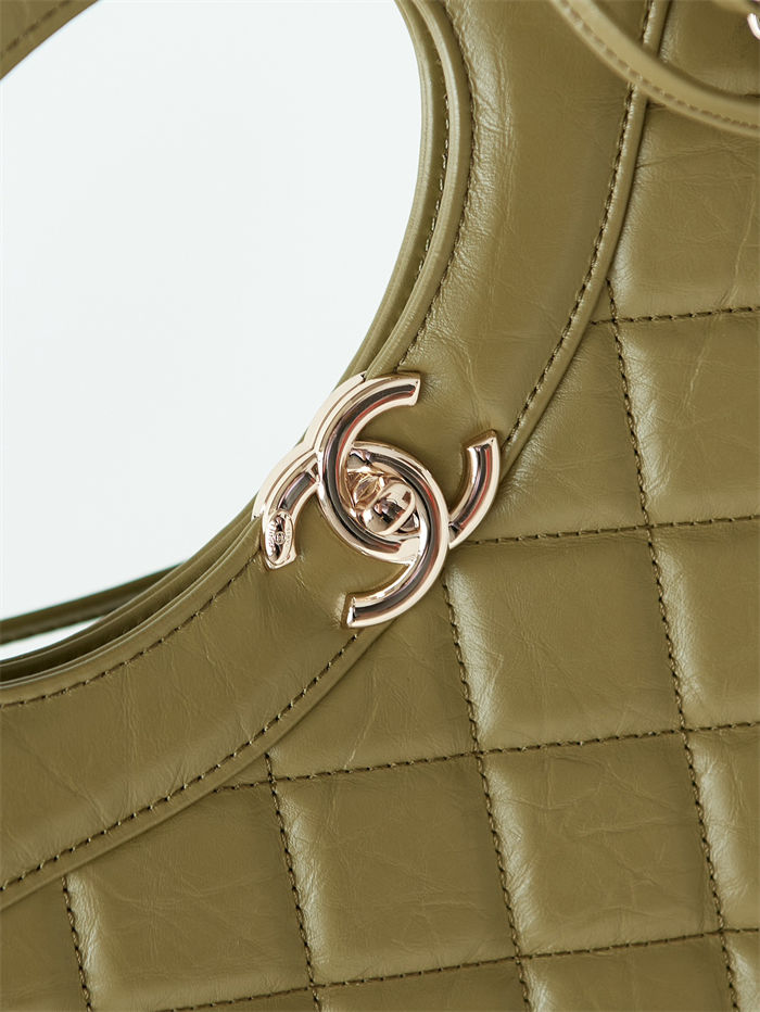 Chanel 31 SHOPPING BAG Large AS1010 Calfskin & Gold-Tone Metal Green A