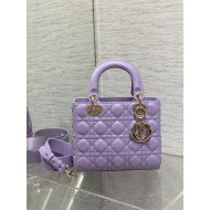 SMALL LADY Dior MY ABCDior BAG Cannage Lambskin Lilac High