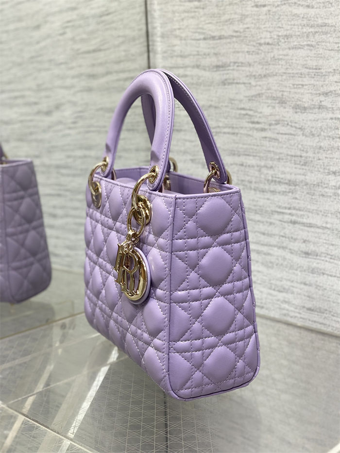 SMALL LADY Dior MY ABCDior BAG Cannage Lambskin Lilac High