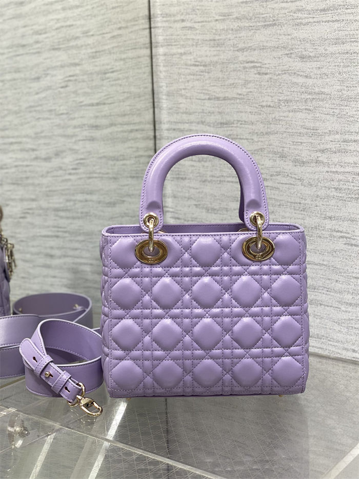 SMALL LADY Dior MY ABCDior BAG Cannage Lambskin Lilac High