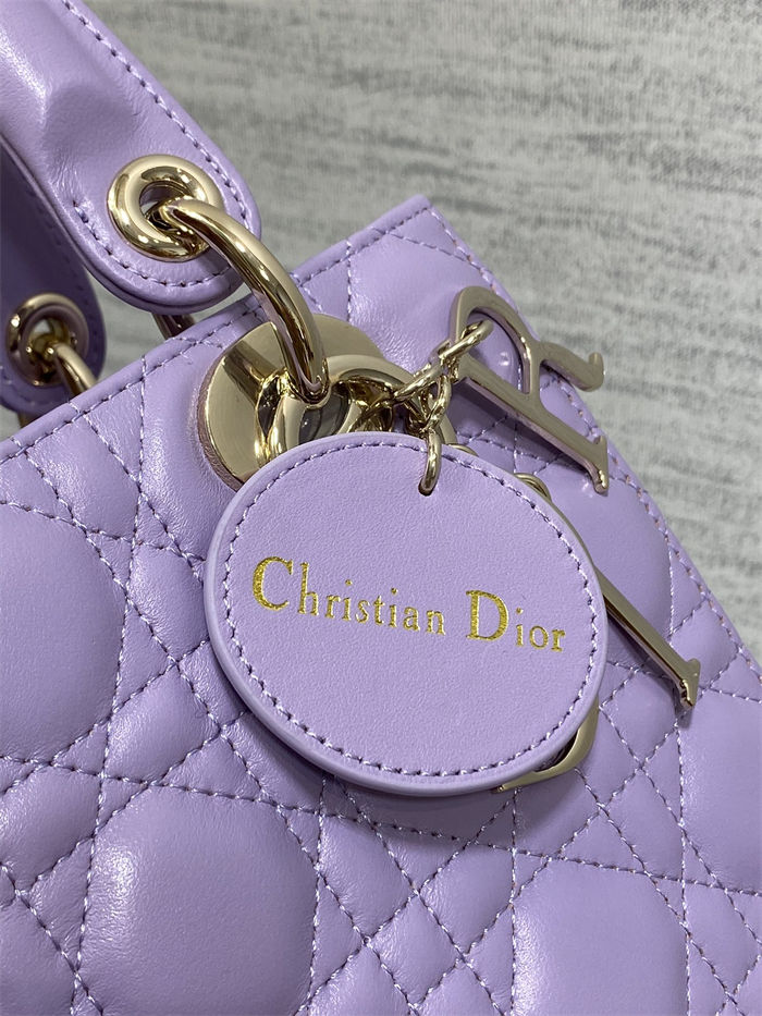 SMALL LADY Dior MY ABCDior BAG Cannage Lambskin Lilac High