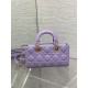 LADY D-JOY BAG SMALL Cannage Lambskin Lilac High