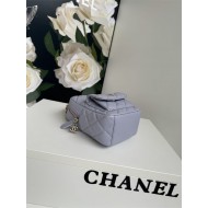 Chanel Mini Backpack Grained Calfskin Gold-Tone Metal AP3753 Purple Pale High