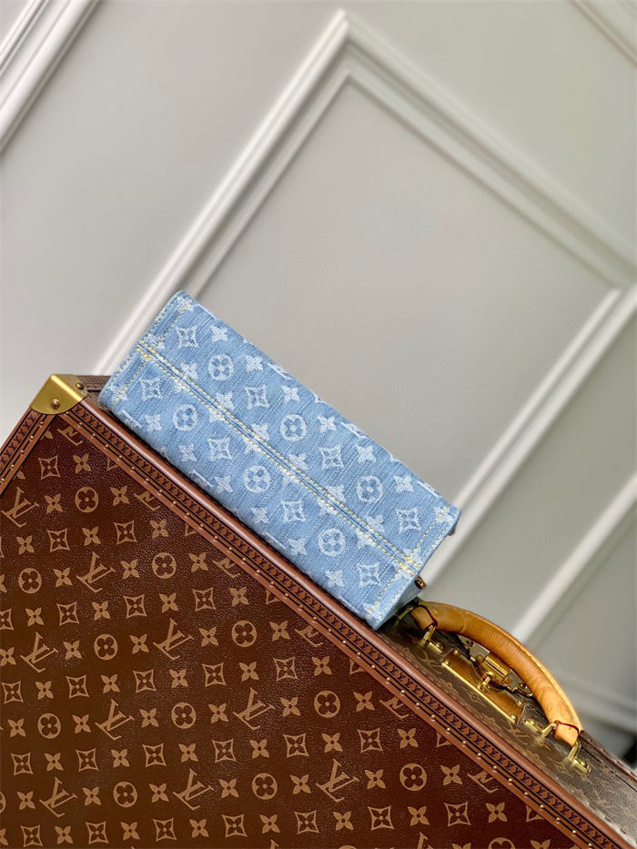 Louis Vuitton Let Go PM Monogram Denim Sky Blue Denim M24897 High